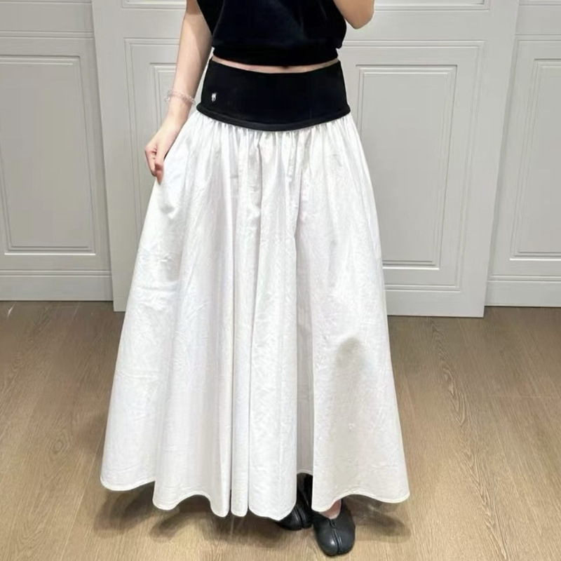 Rl Ralph Lauren Spring/Summer Skirt with Pony Embroidery, Slimming and Versatile A-Line Long Skirt, Verifiable Qr Code Version