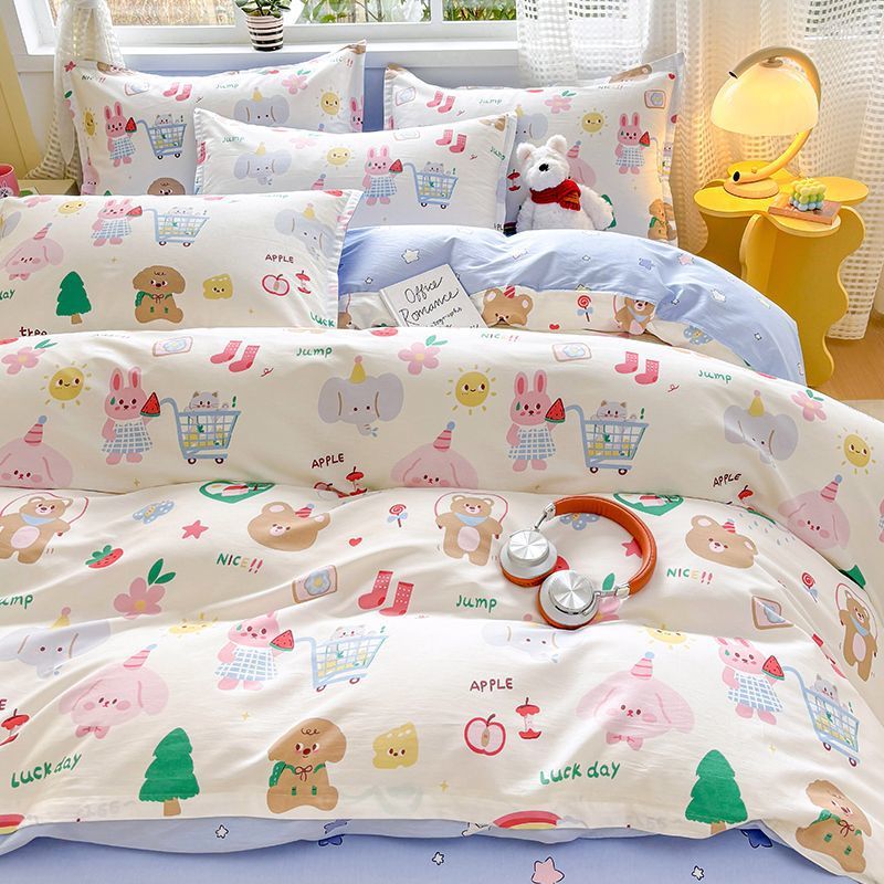 Funda de edredón gruesa de algodón puro pieza individual 100% algodón 150x200X230 funda de edredón cama individual dormitorio de estudiantes de invierno niñas