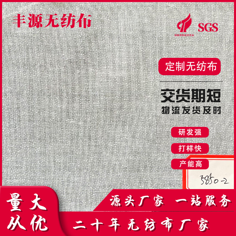 厂家批发40g带胶无纺衬 服装辅料里衬 粘胶衬5850-2
