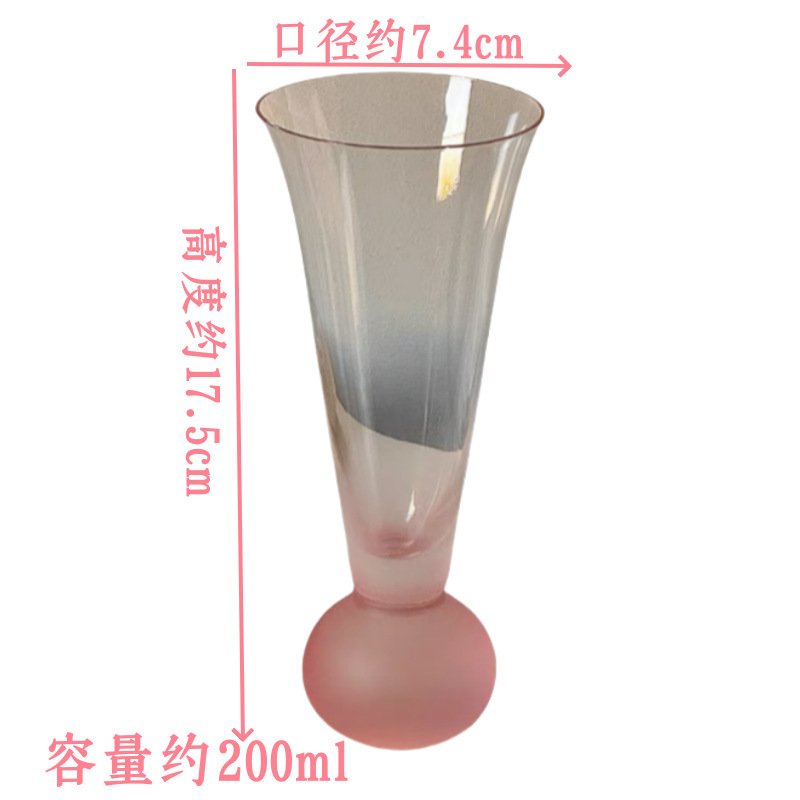 Copa de champán planeta de alto valor de nicho Copa de burbujas de jugo Diseño creativo Vaso de vidrio estilo ins simple Taza de bebida