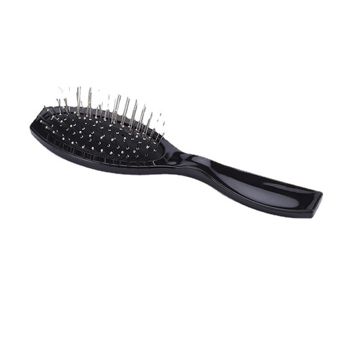 Oval hairdressing steel needle air bag comb wig care tool headgear care comb black plastic steel tooth massage comb