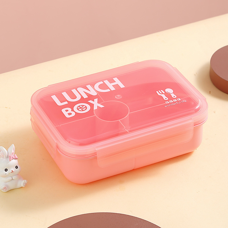 Caja de almuerzo multipropósito para estudiantes de oficina puede calentar la caja de almuerzo de microondas con cierre con cubiertos personalizados