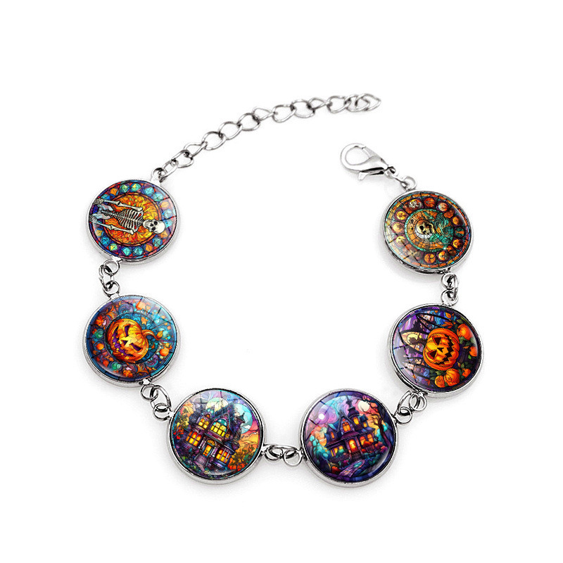 Halloween Charm Bracelet For Men And Women, Ghost Castle Design_voghion.com
