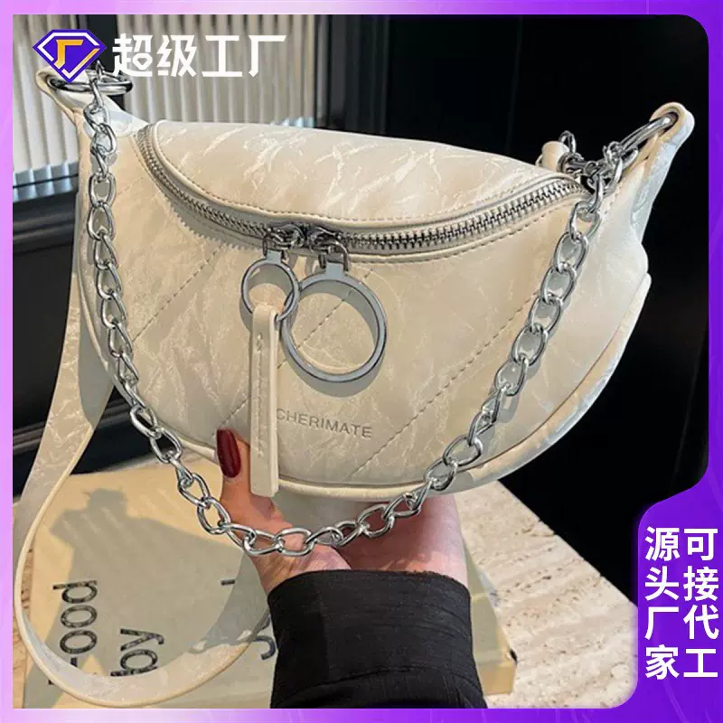 今年流行包包斜挎腰包女潮小众单肩包2024新款时尚网红宽肩带胸包