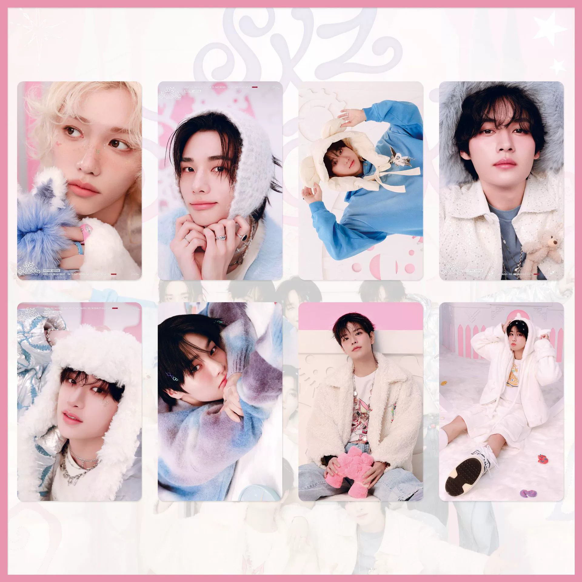 Набор фотокарт (Stray Kids) 8 шт., 8,6×5,4 см, бумага «медная версия», OPP-упаковка