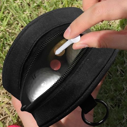  Korean style golf bag, polyester smiley face golf cover, portable zipper GOLF waist accessory bag