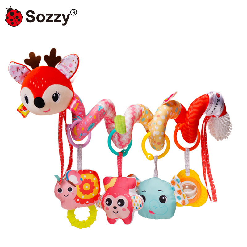 新しい Sozzy 新生児 0-1 歳のベビーカーペンダントベビーベッドトレーラーハングベビー動物ベッドラップペンダントおもちゃ|undefined