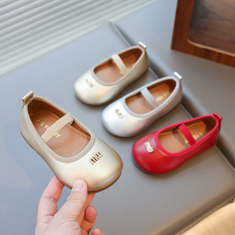 2025 весенний новый стиль женская кожаная обувь принцессы обувь детская танцевальная обувь мягкая подошва