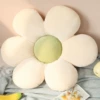 Beige-white flowers-green core six petals