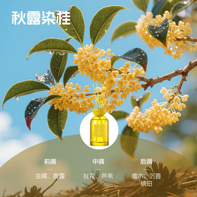 无火香薰大容量持久扩香卧室藤条香薰高级感氛围礼品栀子花香薰|undefined
