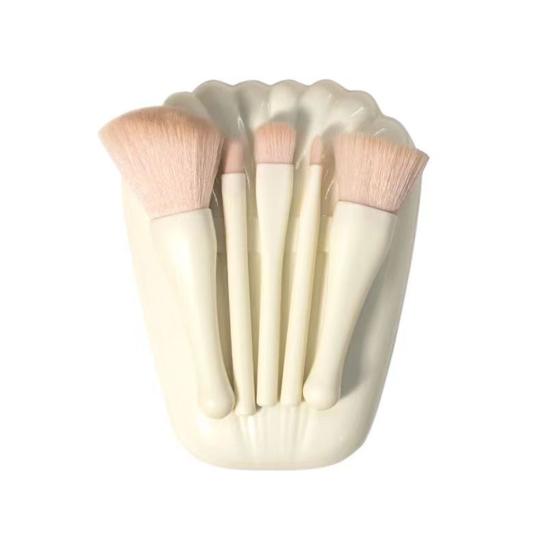 Nuevo 5 Shell espejo maquillaje cepillo traje espejo suelto cepillo de sombra de ojos maquillaje cepillo maquillaje belleza herramientas