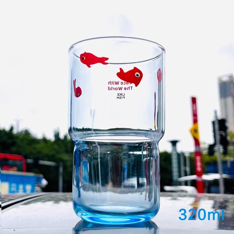 Taza de pescado de 320 ml azul