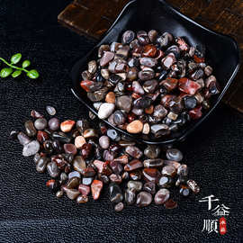 天然木化石水晶碎石小颗粒鱼缸铺垫花盆造景装饰石供佛用