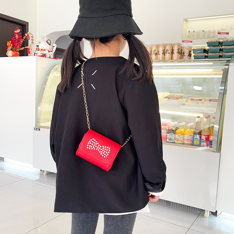 Bolsa de hombro coreana para niñas, bolso de perla dulce, bolso para bebés, bolso de moda mini pequeño, bolso para niños.