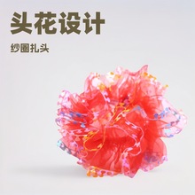 韩版儿童头花公主盘发发圈扎头绳发绳女舞台表演发饰头饰2025新款