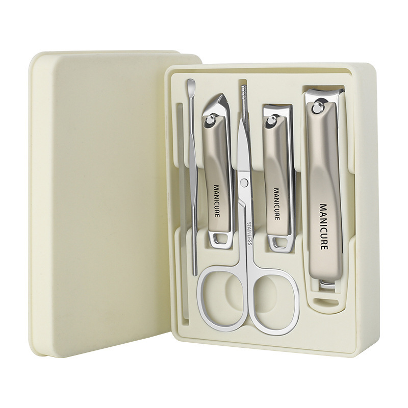 New Convenient High-End 7-Piece Nail Clipper Set Anti-Splash Nail Clipper Manicure Tool Custom Logo