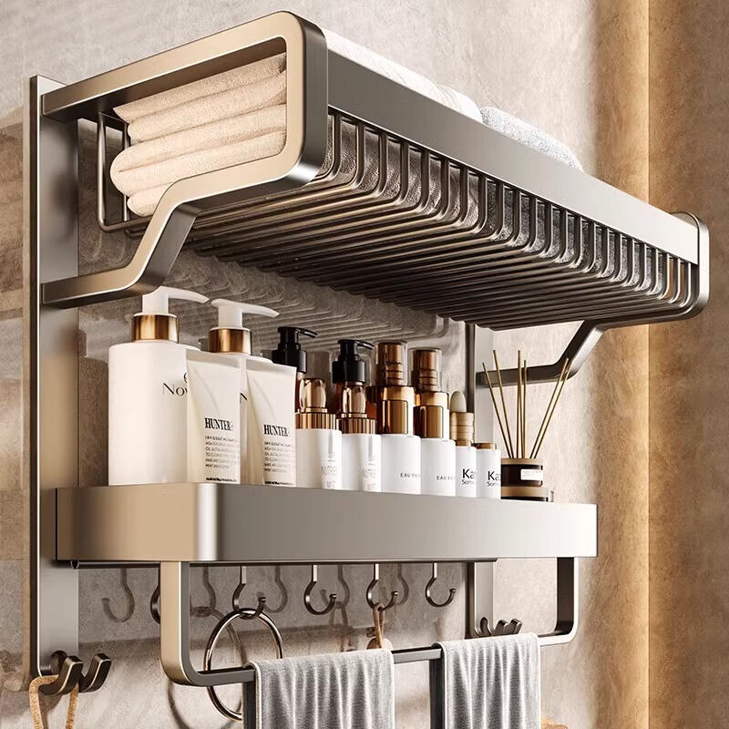 Bathroom Towel Rack, Punch-Free Bathroom Storage Rack, Integrated Towel Rack, Bathroom Toilet Washstand Storage Rack Bathroom Towel Rack, Punch-Free Bathroom Storage Rack, Integrated Towel Rack, Bathroom Toilet Washstand Storage Rack