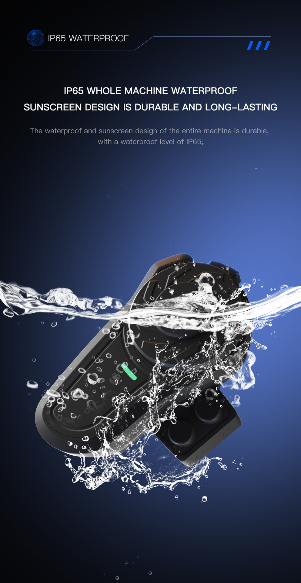 Riding Helmet Bluetooth Intercom Headset Double 800 m Intercom Qualcomm Scheme with Music Distribution and Third Party