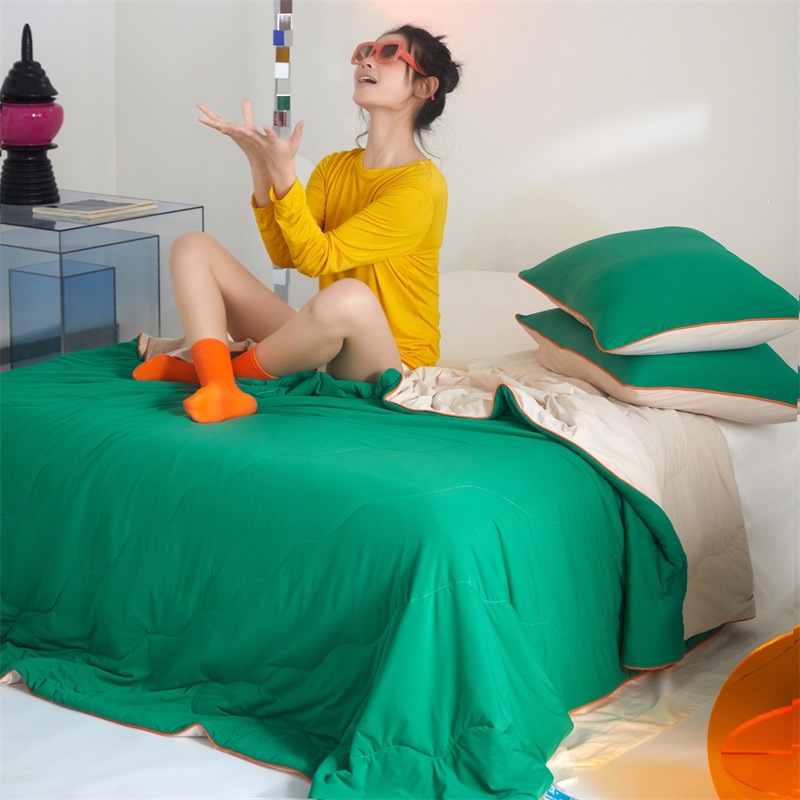 Sam con aire acondicionado de verano frío hielo simple y doble para niños de clase madre y niño grado puede lavarse con máquina dormitorio de estudiantes