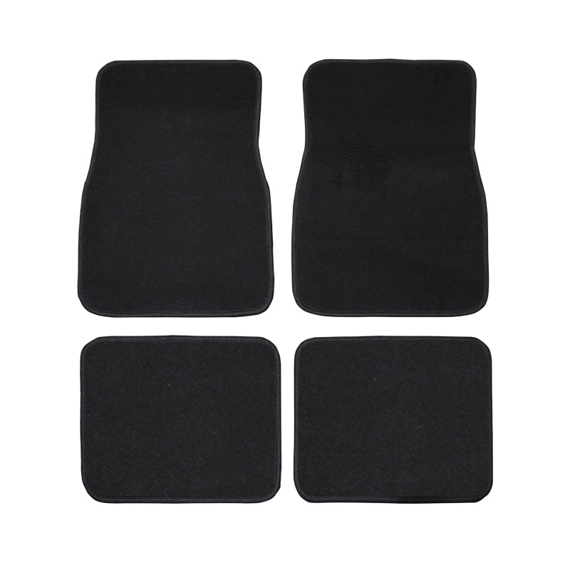 Neutral Car Floor Mats, Stain-Resistant Velvet Water Ripple Pvc Nail Bottom Car Universal Floor Mats, 5 Pieces