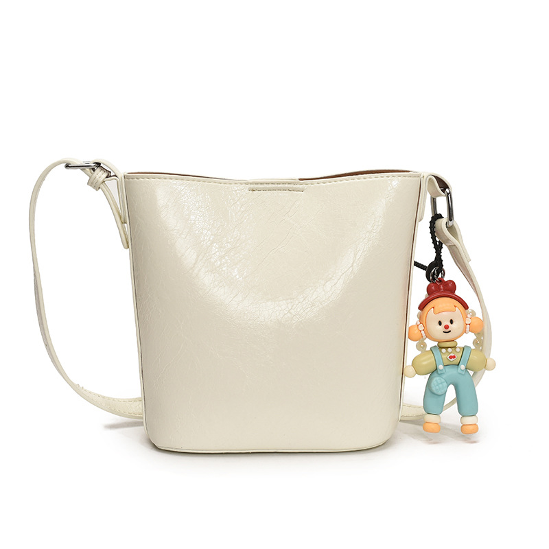 Bolso de cubo de tendencia simple y de alto nivel para mujer 2025 nuevo bolso de hombro casual de moda bolso de mensajero de cercanías