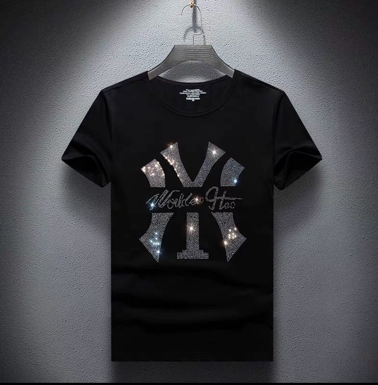 Горячая бурение мужская с короткими рукавами 2023, летняя новая модная универсальная Повседневная модная оригинальная Базовая рубашка с круглым вырезом, верхняя одежда