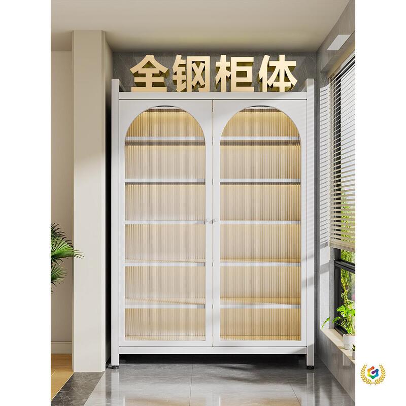 Steel Balcony Storage Cabinet Integrated Waterproof and Sun-Proof Sundries Wardrobe Floor-Standing Bookcase Storage Rack Iron Storage Cabinet Steel Balcony Storage Cabinet Integrated Waterproof and Sun-Proof Sundries Wardrobe Floor-Standing Bookcase Storage Rack Iron Storage Cabinet