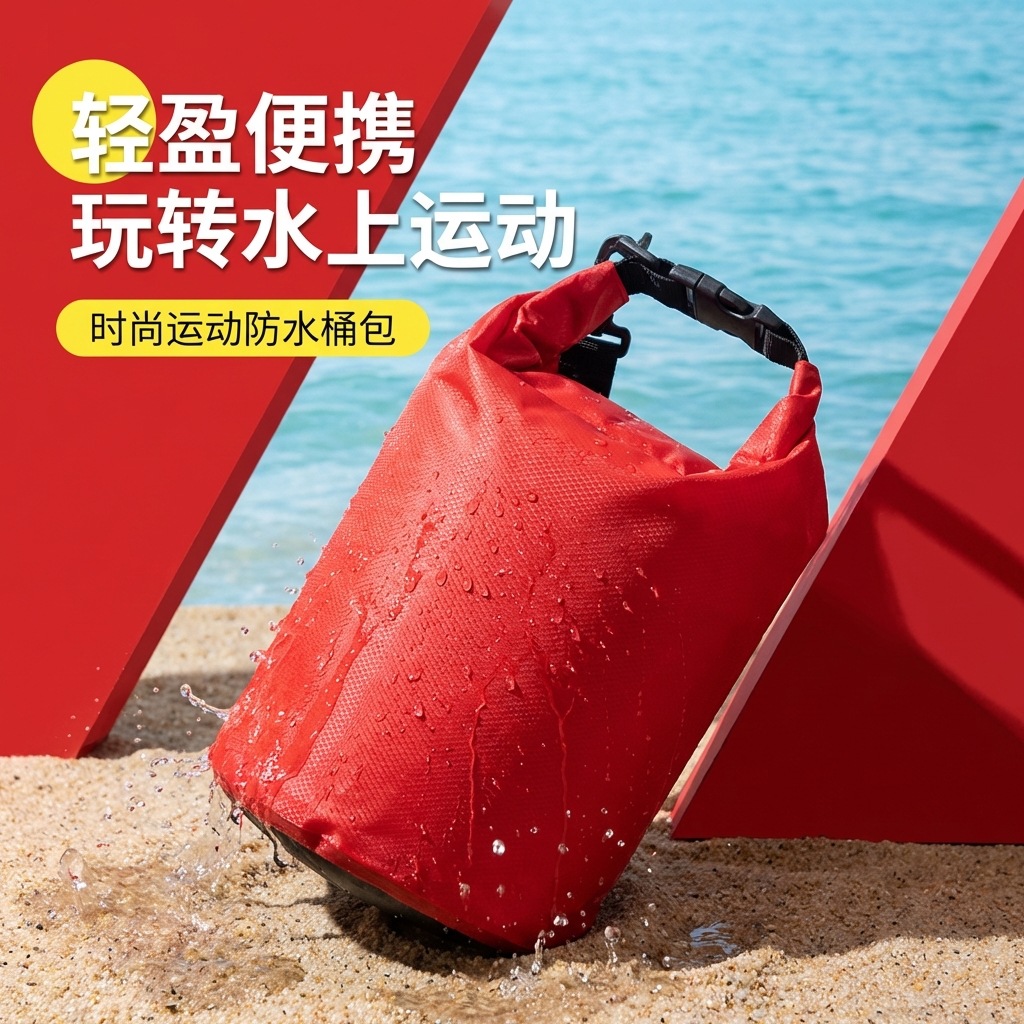 Outdoor Cross-border in stock Waterproof Bag Lightweight Convenient Waterproof Barrel Bag Tracing Creek Drifting Camping Outdoor Waterproof Backpack