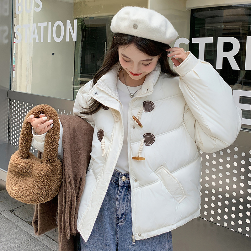 Comercio exterior abrazadera de algodón de pluma para mujeres corto invierno 2025 chaqueta de algodón gruesa suelta chaqueta de algodón pequeña chaqueta image 7