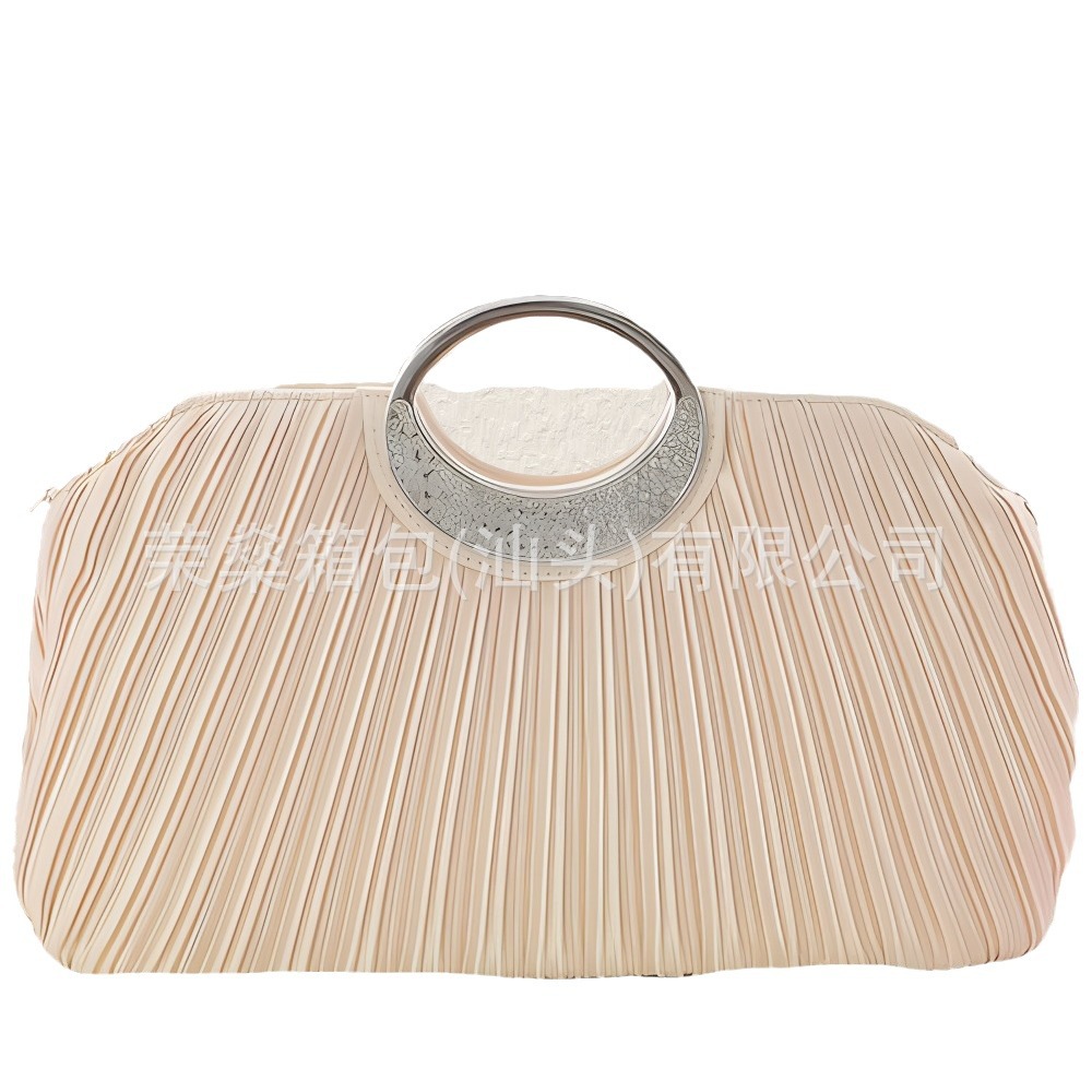Comercio electrónico transfronterizo estilo japonés europeo y americano plisado diamante hardware banquete bolso de vestir bolso de embrague bolso de noche bolsa de fiesta