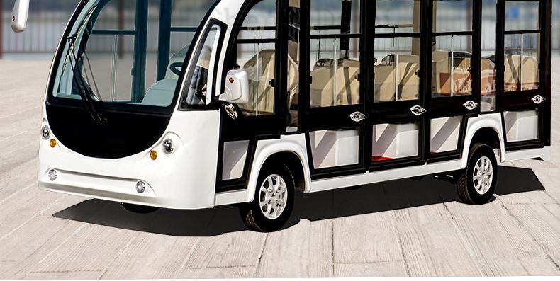 8-11-14-17-Seat Electric Sightseeing Car Fully Enclosed with Door Scenic Spot Tour Shuttle Hotel B&B Reception Car