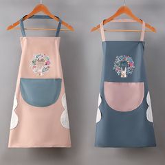 メーカーはプリントロゴエプロンガーランドウサギ手拭き女性キッチン防水耐油エプロンファッション韓国版カップルをサポートしています
