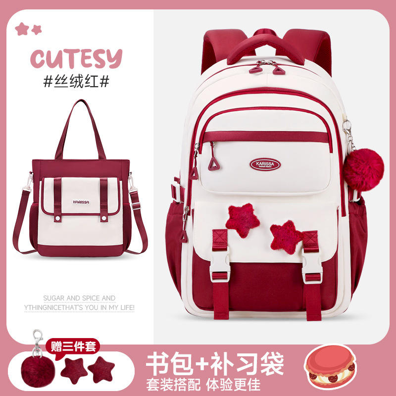 2025 nueva mochila transfronteriza para estudiantes de primer año, mochila de estilo coreano para niñas, mochila para estudiantes de secundaria de gran capacidad, gran capacidad