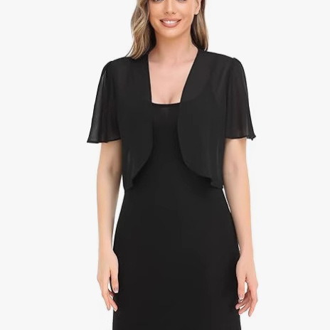 2025 European and American Amazon spring and summer new women's chiffon blouse solid color short-sleeved open-collar thin chiffon shawl 