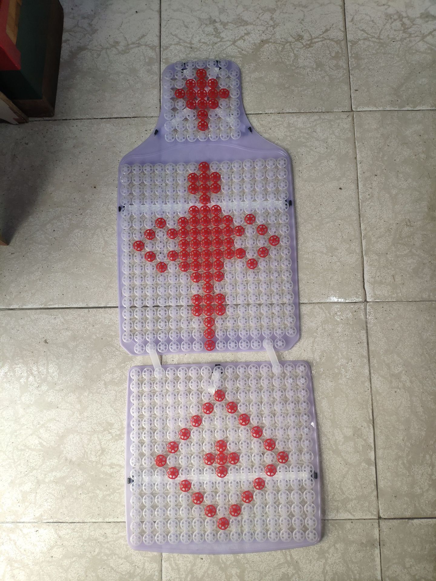 Summer Car Cushion Plastic Double Layer Chinese Knot Cushion Large Truck Universal Smiley Seat Cushion Breathable Cool Mat Jiefang J6