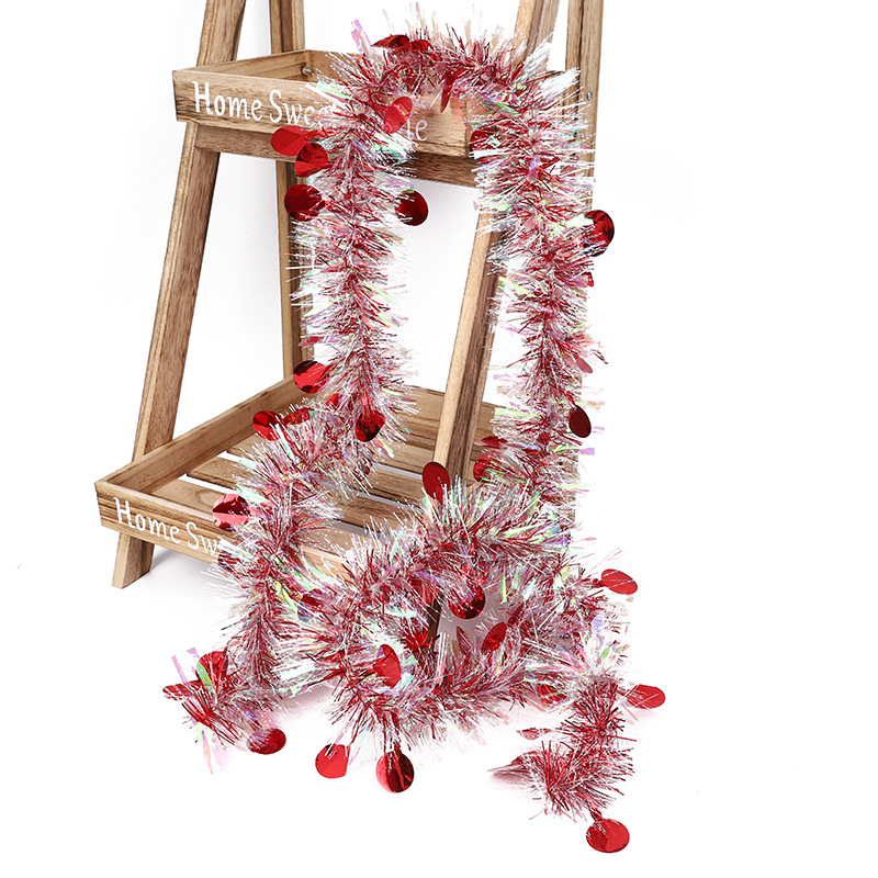 Transfronterizo nueva celebración decoración rayas de color decoración del Festival de Navidad copo de nieve puntos coloridas rayas de color redondo 2 M