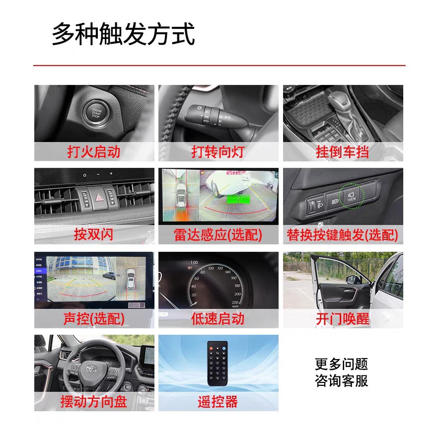Camry Asia Longfeng Landa Corolla Sharp Rayling Highlander 360 Sistema de imagen panorámica