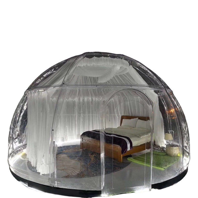 Fujian PC cielo estrellado habitación Red reloj rojo en la boda Bubble House restaurante B & B ronda habitación transparente precio de fábrica de 3,5 m