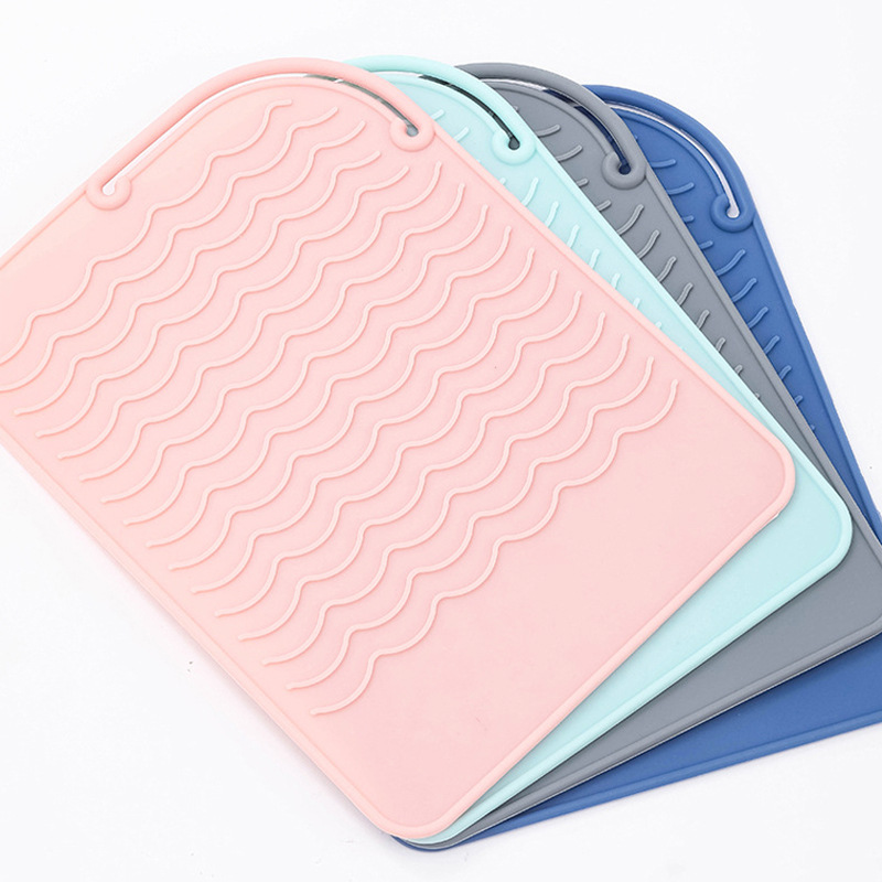 Herramientas para el cabello plancha de pelo almohadilla de aislamiento térmico rizador de pelo cubierta de aislamiento térmico peluquería férula eléctrica especial antideslizante almohadilla de silicona anti-scald