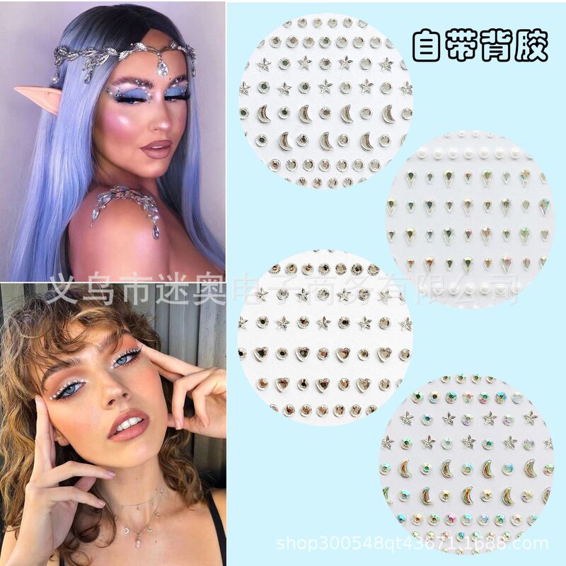 ins main push eyebrow with sticky forehead rhinestone sticker acrylic sticker drill stage performance eye sticker ins main push eyebrow with sticky forehead rhinestone sticker acrylic sticker drill stage performance eye sticker