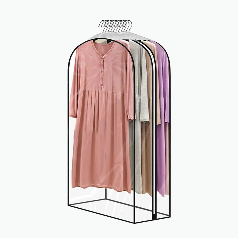 Ropa tridimensional cubierta de polvo hogar transparente ropa ensanchada bolsa de polvo cubierta de abrigo vestido colgando bolsa de ropa