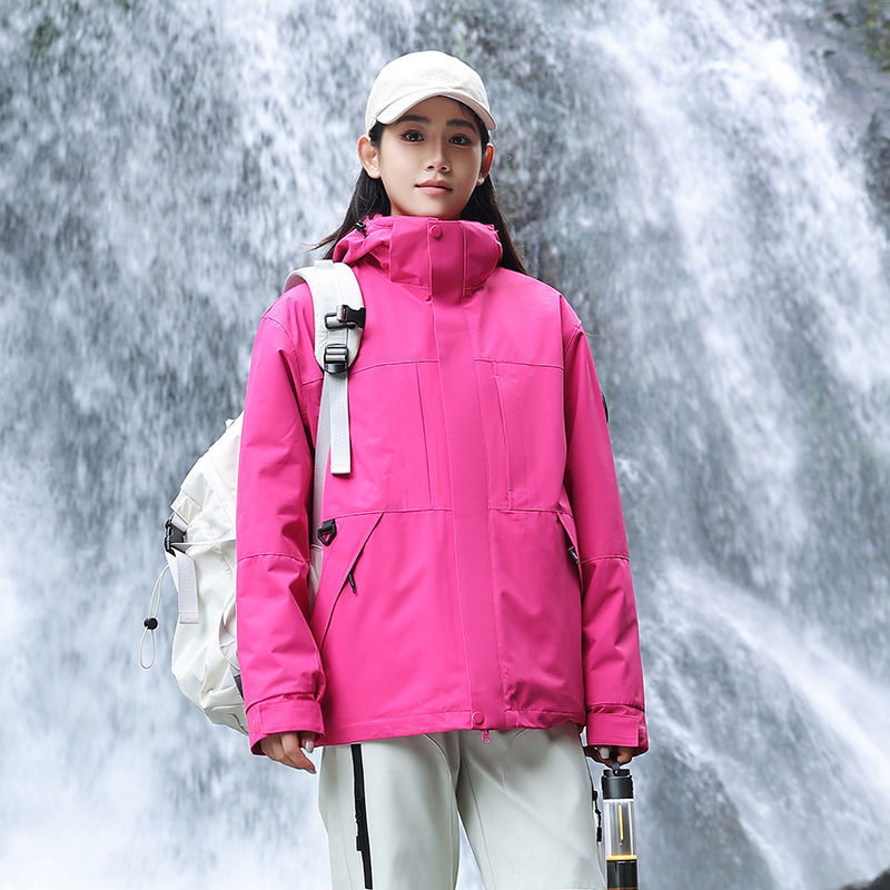 【极境雨】户外三合一冲锋衣防风防雨登山服男女宽松休闲夹克外套|undefined