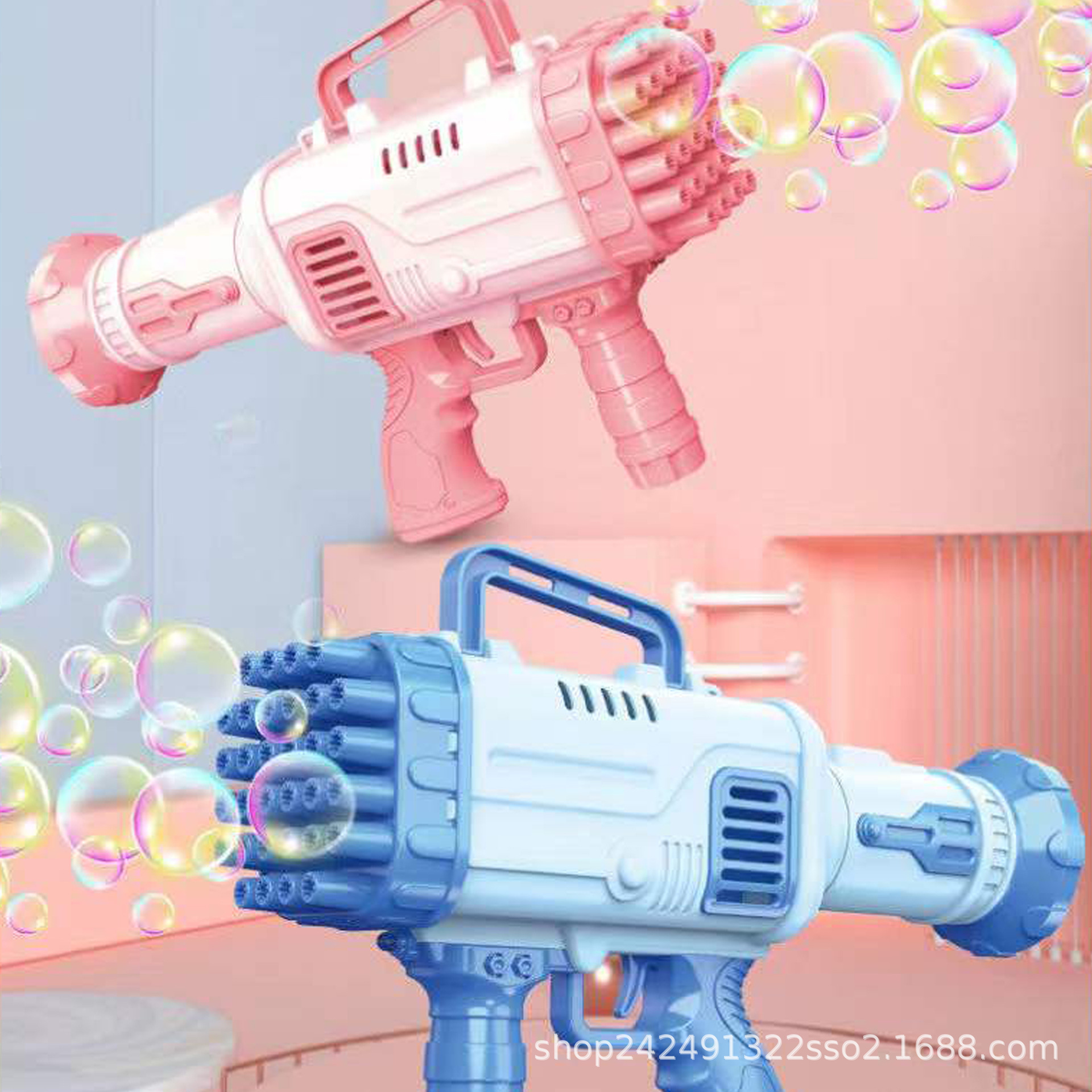 泡泡机32孔多空网红加特林泡泡枪厂家直销