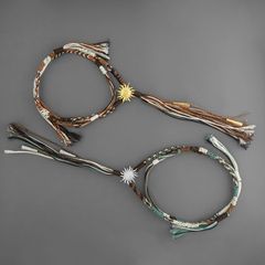 MONS* サンバースト ランダムネックレス 新中国風ニッチデザイン ハイエンドリゾートスタイル ハンドメイドコットンロープ サンネックレス