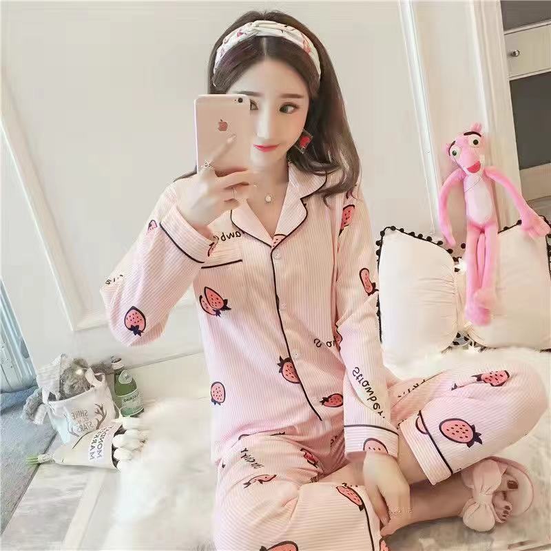 2025 nuevo pijama mujer rebeca de verano manga larga celebridad de Internet estilo caliente mujer traje de primavera y otoño de dos piezas estilo ins image 32