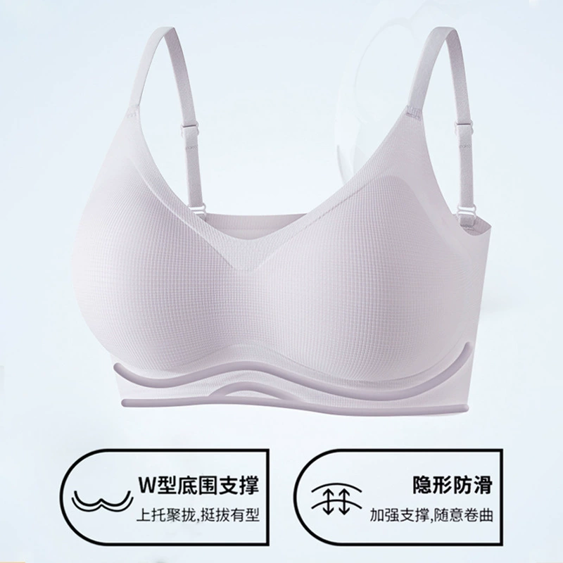 Soft breathable push up bra, thin wireless bra for breastfeeding