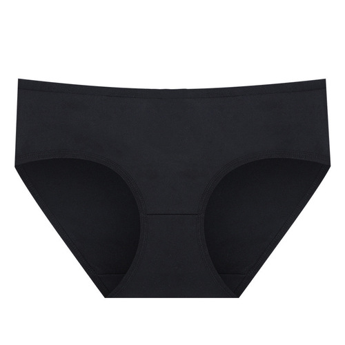 Japanese-style lady underwear for women, student version, Korean pure color breathable medium waist, youthful and cute, plus-size underwear