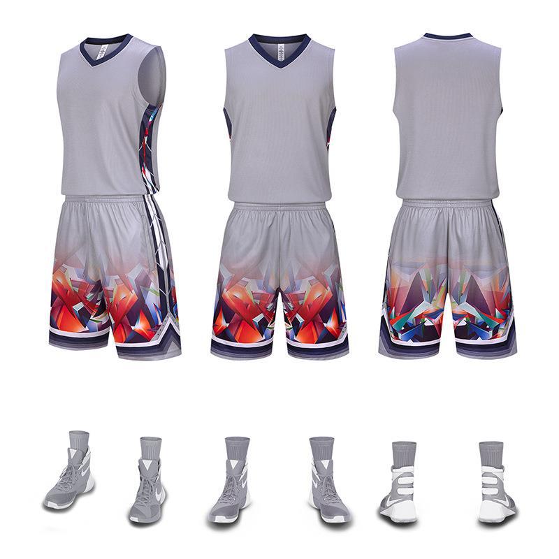 New Basketball Clothes Set Men's and Women's Vest College Student League Sports Training Team Clothes Competition Basketball Clothes Printing Number