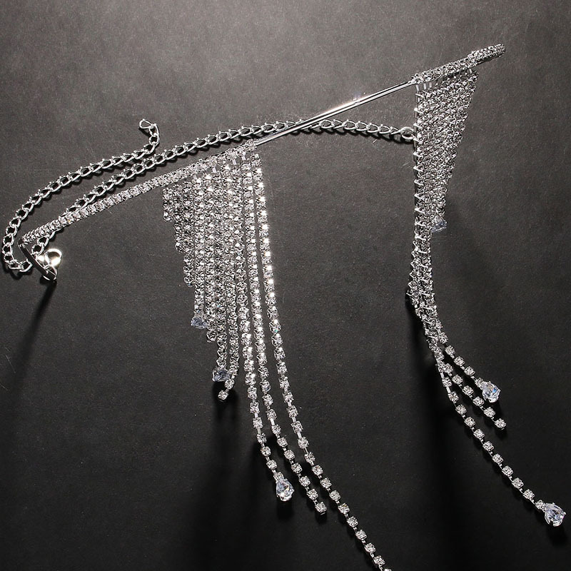 Amazon nueva máscara de bordilla Europa y América personalidad exagerada gafas de diamante cadena accesorios de fiesta cadena de cara femenina