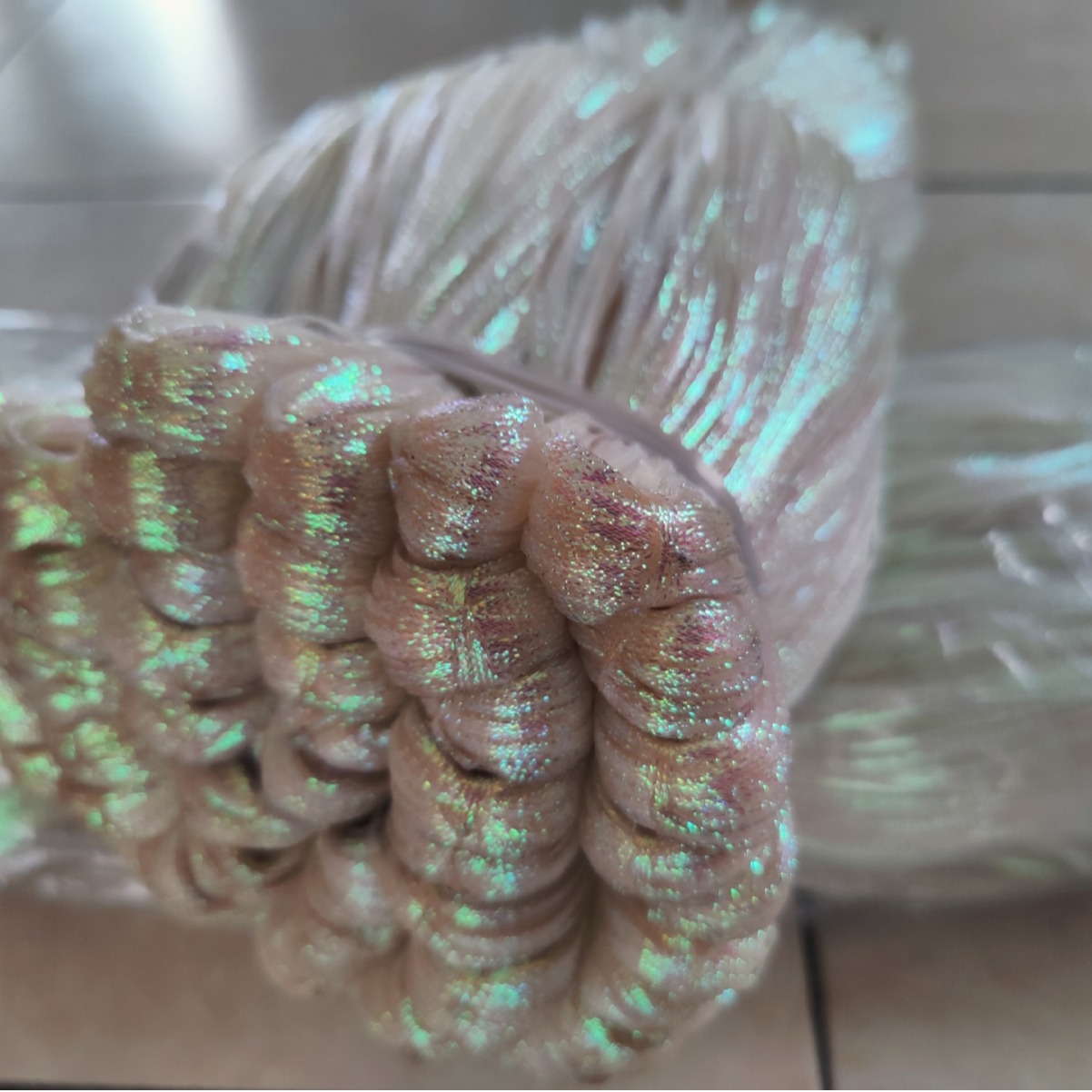 金葱无芯线编织没有加芯黑天蓝塑料绳扁带4mm紫珍珠色彩丝带